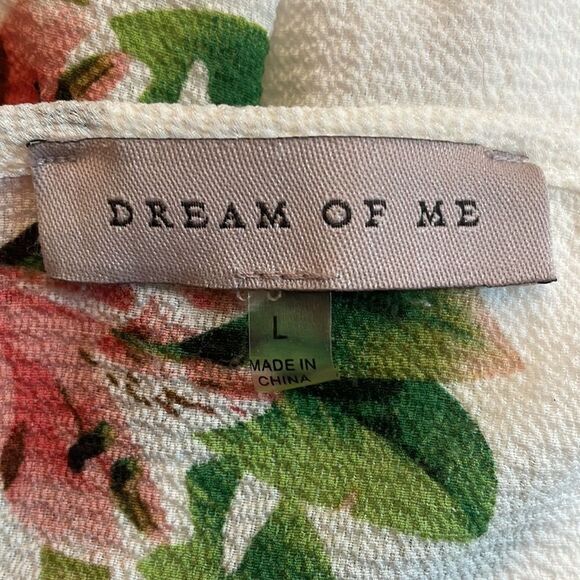 Dream of Me White Floral Dress size Large - Picture 3 of 4